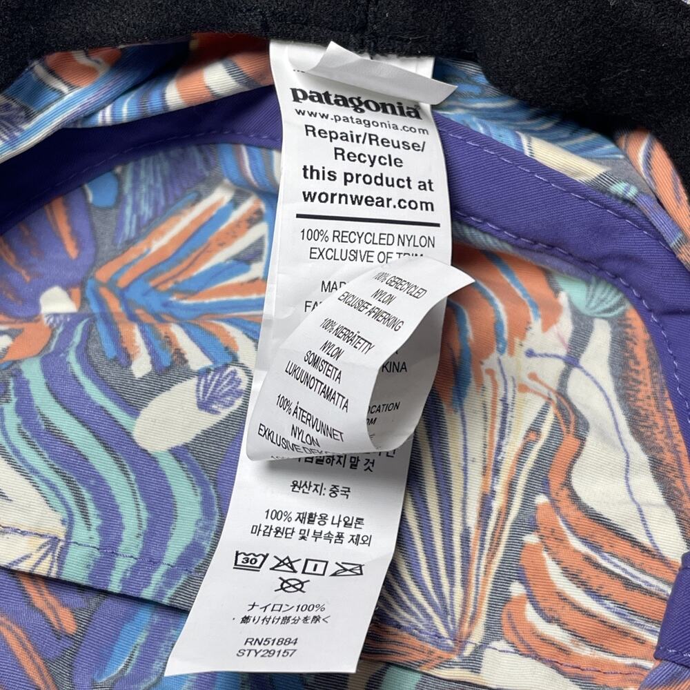 Patagonia Bucket Hat Sun Cap Unisex Men’s Sz Small 50th Anniversary 100% Nylon - Picture 5 of 9